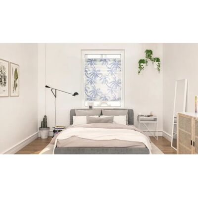 Lichtblick Blue Print Palms Plissee - Fensterdekoration Lichtblick Blue Print Palms Plissee - Fensterdekoration