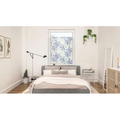 Lichtblick Original Blue Print Palms Fensterfolie - Sichtschutz & Sonnenschutz Lichtblick Original Blue Print Palms Fensterfolie - Sichtschutz & Sonnenschutz