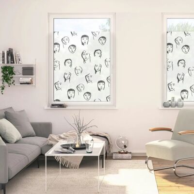 Lichtblick Original Fensterfolie - Faces - Schwarz - 100x130cm Lichtblick Original Fensterfolie - Faces - Schwarz - 100x130cm