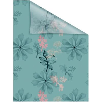 Lichtblick Original Aqua Floral Blau Fensterfolie - Fensterfolie Lichtblick Original Aqua Floral Blau Fensterfolie - Fensterfolie