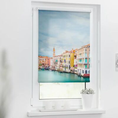Lichtblick Venedig Verdunkelungsrollo - 45x150 cm, Klemmfix, Blau Lichtblick Venedig Verdunkelungsrollo - 45x150 cm, Klemmfix, Blau