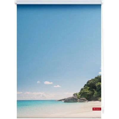 Lichtblick Blau Südseeinsel Klemfix Verdunkelung - Rollo Lichtblick Blau Südseeinsel Klemfix Verdunkelung - Rollo