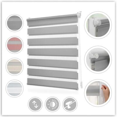 LICHTBLICK - Duo-Rollo Klemmfix - 130 cm - 100 cm - roller blind LICHTBLICK - Duo-Rollo Klemmfix - 130 cm - 100 cm - roller blind