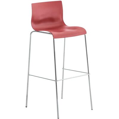 Sgabello da Bar Rosso CLP - Design Moderno & Impilabile - 76cm Sgabello da Bar Rosso CLP - Design Moderno & Impilabile - 76cm