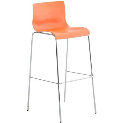 Tabouret de bar CLP Hover - Moderne, Empilable, Orange/Crom - Publicité Tabouret de bar CLP Hover - Moderne, Empilable, Orange/Crom - Publicité