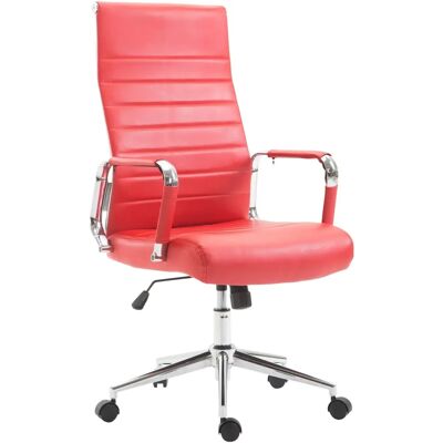 Silla de oficina CLP Roja ajustable con respaldo alto Silla de oficina CLP Roja ajustable con respaldo alto