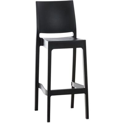 CLP Maya Barhocker - Kunststoff, 75cm, Schwarz CLP Maya Barhocker - Kunststoff, 75cm, Schwarz
