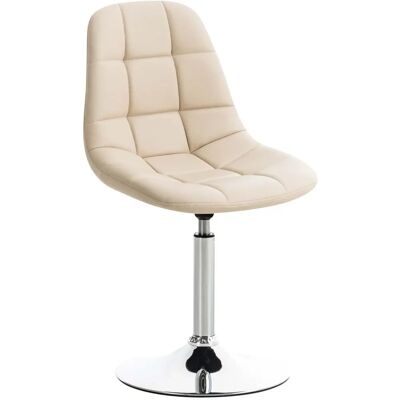 Sedia Emil di Pricenet - Pelle sintetica crema - Sedia girevole Sedia Emil di Pricenet - Pelle sintetica crema - Sedia girevole