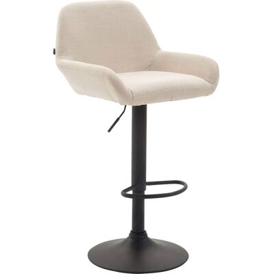 CLP Braga Barhocker Verstellbar Höhenverstellbar Stoff Creme - Barhocker CLP Braga Barhocker Verstellbar Höhenverstellbar Stoff Creme - Barhocker