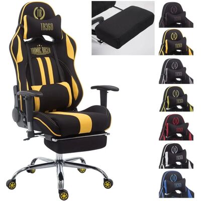 Chaise de bureau Limit V2 de Pricenet - Tissu, Repose-pieds, Noir Jaune - Publicité Chaise de bureau Limit V2 de Pricenet - Tissu, Repose-pieds, Noir Jaune - Publicité