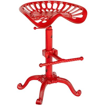 CLP Tabouret de Bar en Style Industriel en Métal Rouge - Publicité CLP Tabouret de Bar en Style Industriel en Métal Rouge - Publicité