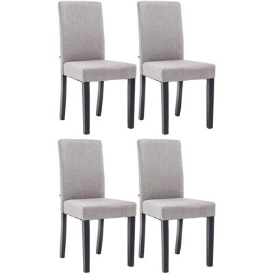 CLP Juego de 4 Sillas de Comedor Ina Gris Claro/Negro CLP Juego de 4 Sillas de Comedor Ina Gris Claro/Negro