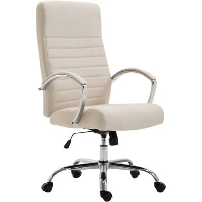 Fauteuil de Bureau Valais Crème Haut Dossier Réglable Ergonomique - Publicité Fauteuil de Bureau Valais Crème Haut Dossier Réglable Ergonomique - Publicité