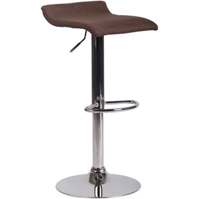 CLP - Asiento de Tela Marrón Moderna Altura Ajustable - Taburete CLP - Asiento de Tela Marrón Moderna Altura Ajustable - Taburete