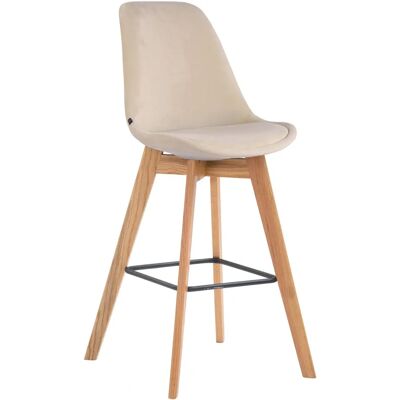 Homestoreking Metz Sgabello Alto Velluto Crema - Design Scandinavo Homestoreking Metz Sgabello Alto Velluto Crema - Design Scandinavo