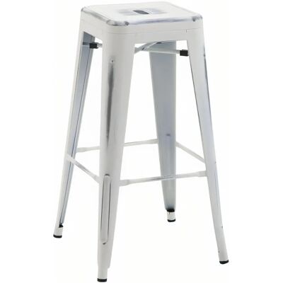 CLP Tabouret de Bar Style Industriel Blanc V2 - Produit Industriel - Publicité CLP Tabouret de Bar Style Industriel Blanc V2 - Produit Industriel - Publicité