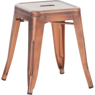 CLP Tabouret Industriel en Métal Armin Cuivre - 46cm - Publicité CLP Tabouret Industriel en Métal Armin Cuivre - 46cm - Publicité