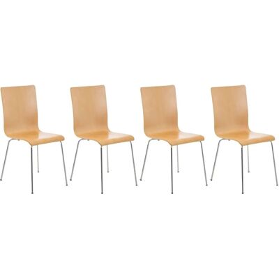 Set di sedie visitatore in legno naturale CLP - Design ergonomico moderno Set di sedie visitatore in legno naturale CLP - Design ergonomico moderno