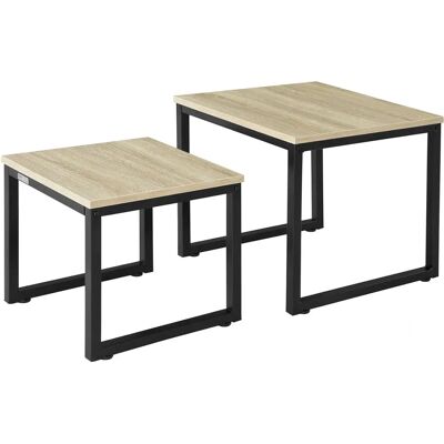 SoBuy FBT42-N Ensemble de Tables de Café Empilables - Publicité SoBuy FBT42-N Ensemble de Tables de Café Empilables - Publicité