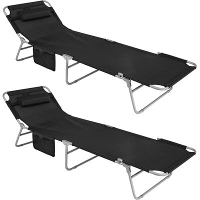 SoBuy OGS35-SCHx2 - Klappbare Liegestühle Set von 2 SoBuy OGS35-SCHx2 - Klappbare Liegestühle Set von 2