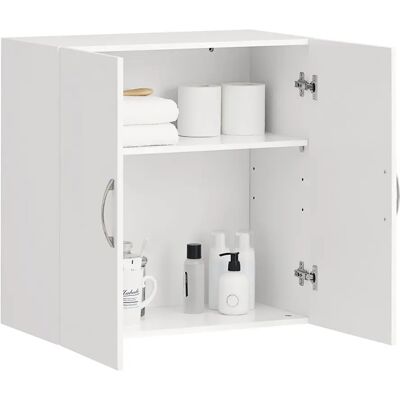 SoBuy Wall Cabinet - 60x30x60cm - White - Double Door Storage SoBuy Wall Cabinet - 60x30x60cm - White - Double Door Storage