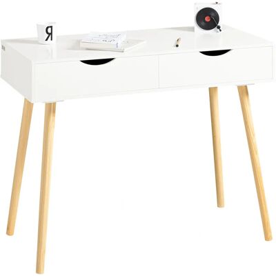 SoBuy FWT40-WN Scrivania per Computer - Due Cassetti Bianchi SoBuy FWT40-WN Scrivania per Computer - Due Cassetti Bianchi