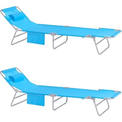 SoBuy Blauwe Verstelbare Opvouwbare Campingstoel - Buitenmeubilair SoBuy Blauwe Verstelbare Opvouwbare Campingstoel - Buitenmeubilair
