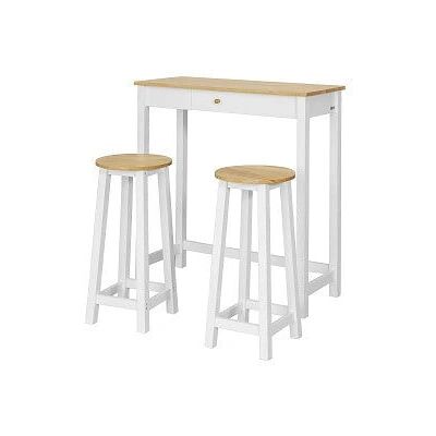SoBuy FWT50-WN Wit Keuken Bar Set - Meubels SoBuy FWT50-WN Wit Keuken Bar Set - Meubels