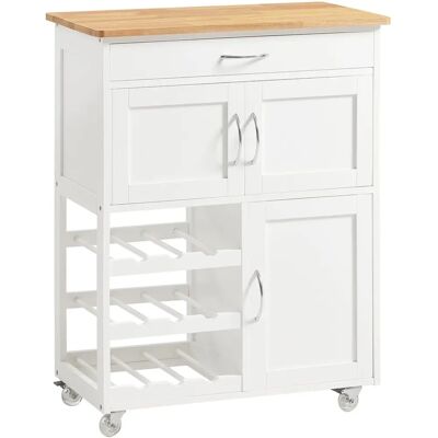 Sobuy - Fkw45-wn - Blanc - Îlot de cuisine - Publicité Sobuy - Fkw45-wn - Blanc - Îlot de cuisine - Publicité