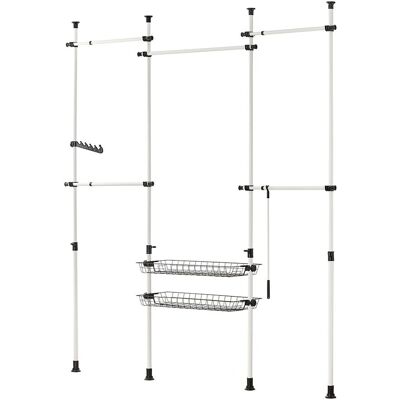SoBuy KLS04 Organizador de Armario Ajustable - Ahorro de espacio, Instalación sencilla SoBuy KLS04 Organizador de Armario Ajustable - Ahorro de espacio, Instalación sencilla