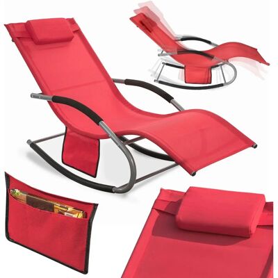 Czerwone krzesło lounge SoBuy - Odporne na warunki atmosferyczne, 150kg Max - Wewnątrz i na zewnątrz Czerwone krzesło lounge SoBuy - Odporne na warunki atmosferyczne, 150kg Max - Wewnątrz i na zewnątrz