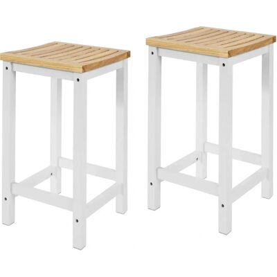 SoBuy FST29-WNx2 Valkoiset puupöytätuolit - Astiat SoBuy FST29-WNx2 Valkoiset puupöytätuolit - Astiat