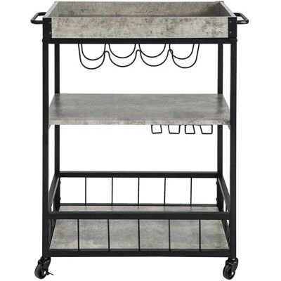 SoBuy FKW56-HG Food Service Cart - 3 Tiers Kitchen Trolley with Wine Rack SoBuy FKW56-HG Food Service Cart - 3 Tiers Kitchen Trolley with Wine Rack
