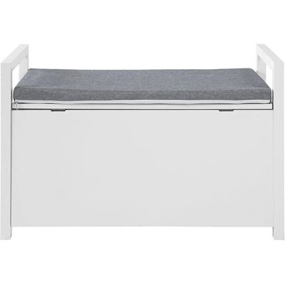Banco de almacenaje blanco SoBuy FSR76-W con tapa elevable - Mueble de almacenamiento Banco de almacenaje blanco SoBuy FSR76-W con tapa elevable - Mueble de almacenamiento