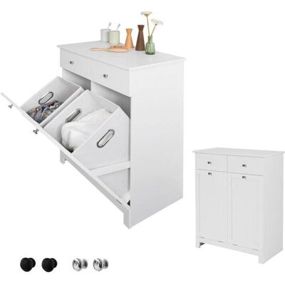 SoBuy BZR33-W Armoire de rangement salle de bain - Blanc - Publicité SoBuy BZR33-W Armoire de rangement salle de bain - Blanc - Publicité