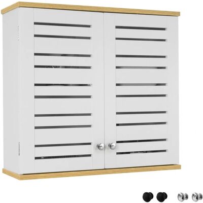 SoBuy BZR42-W Wall Cabinet - 2 Doors Storage Furniture SoBuy BZR42-W Wall Cabinet - 2 Doors Storage Furniture