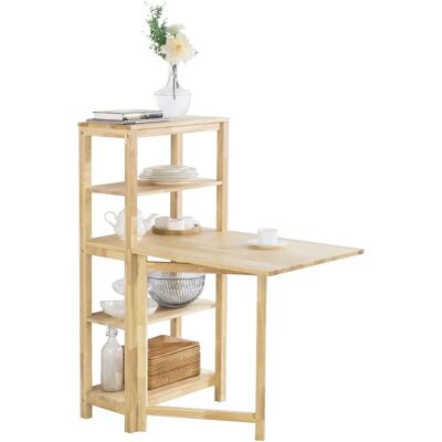 SoBuy FWT70-N Keukentafel / Eettafel - Rubberhout, Opvouwbaar, 4-Laags Plank SoBuy FWT70-N Keukentafel / Eettafel - Rubberhout, Opvouwbaar, 4-Laags Plank