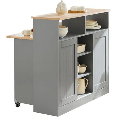 SoBuy FSB36-HG Keittiösaari - 6 Hyllyjä, Harmaa, 110x97x68cm SoBuy FSB36-HG Keittiösaari - 6 Hyllyjä, Harmaa, 110x97x68cm