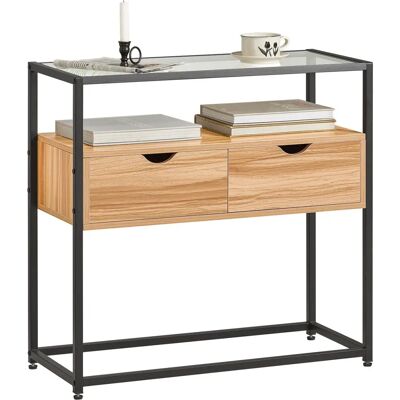 SoBuy FSB54-N Consoletafel - Modern, Glas, 2 Lades SoBuy FSB54-N Consoletafel - Modern, Glas, 2 Lades
