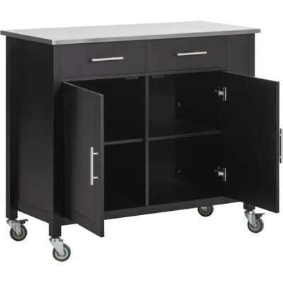 SoBuy FKW108-SCH Carrito de Cocina de Acero Inoxidable - Carro de Almacenaje Moderno SoBuy FKW108-SCH Carrito de Cocina de Acero Inoxidable - Carro de Almacenaje Moderno