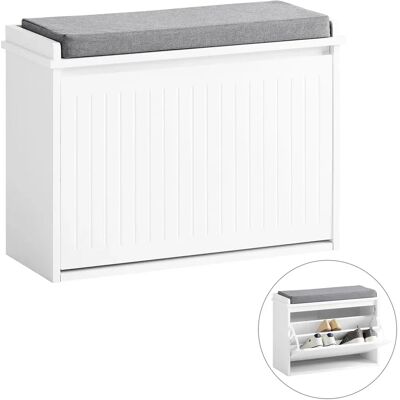 Mobile guardaripanto bianco SoBuy FSR98-W con sedile e organizzatore Mobile guardaripanto bianco SoBuy FSR98-W con sedile e organizzatore