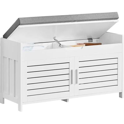 SoBuy FSR102-W Banco de Zapatos Blanco y Armario - Almacenamiento y Asiento SoBuy FSR102-W Banco de Zapatos Blanco y Armario - Almacenamiento y Asiento