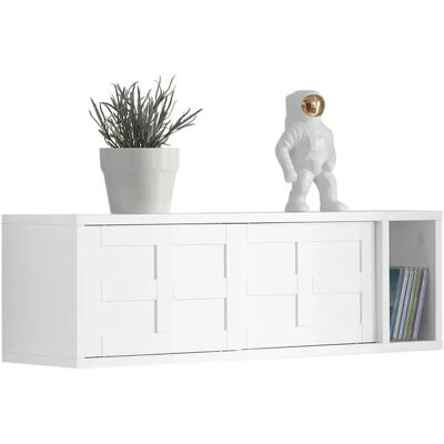 SoBuy Armario de Pared - 75x20x23 cm Blanco - Almacenamiento en Pared SoBuy Armario de Pared - 75x20x23 cm Blanco - Almacenamiento en Pared