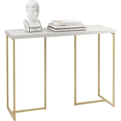SoBuy FSB58-G Witte+Gouden Marmerlook Console Tafel - Bijzettafel SoBuy FSB58-G Witte+Gouden Marmerlook Console Tafel - Bijzettafel
