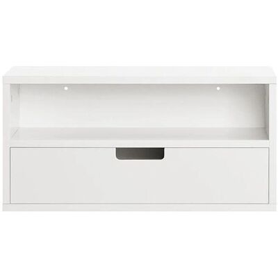 SoBuy White Wall Nightstand - NKD03-W Modern Storage Bedside Table SoBuy White Wall Nightstand - NKD03-W Modern Storage Bedside Table