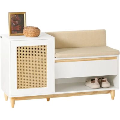 Organizador de Zapatos SoBuy FSR128-W - Banco de almacenamiento moderno con cojines Organizador de Zapatos SoBuy FSR128-W - Banco de almacenamiento moderno con cojines