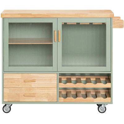 SoBuy FKW114-GR Vihreä Keittiösaari - Säilytys SoBuy FKW114-GR Vihreä Keittiösaari - Säilytys