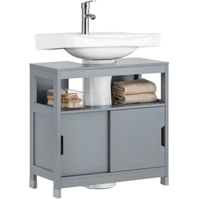 SoBuy Bathroom Vanity Set - Grey Compact Storage Cabinet SoBuy Bathroom Vanity Set - Grey Compact Storage Cabinet