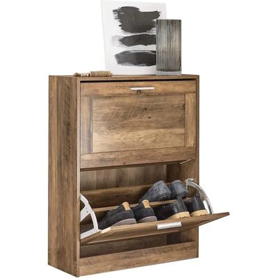 Armoire à chaussures compacte 2 tiroirs SoBuy - Rangement chaussures - Publicité Armoire à chaussures compacte 2 tiroirs SoBuy - Rangement chaussures - Publicité