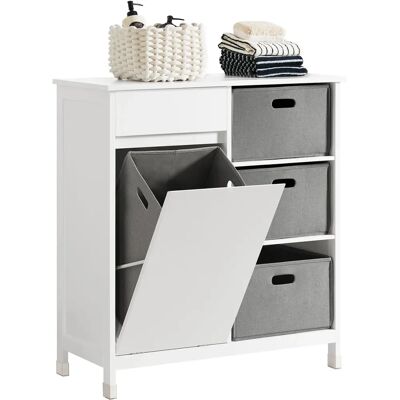 SoBuy BZR77-W Kylpyhuoneen säilytyskaappi - Tilaa säästävä, Moderni muotoilu SoBuy BZR77-W Kylpyhuoneen säilytyskaappi - Tilaa säästävä, Moderni muotoilu